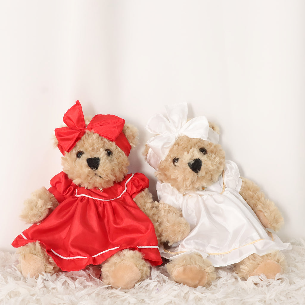 Small Soft Teddy Bear with Clothes, Cute Cartoon Stuffed Animal Teddy Bear Cuddle Toys Baby Appease Toy Doll for Children