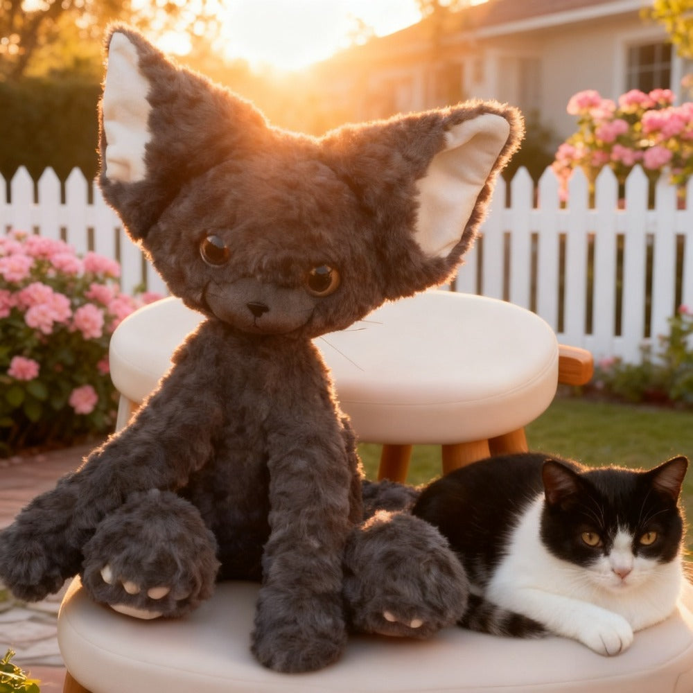 1pc Cute and Adorable Plush Black Cat Toy | Beloved Plush Cat Gift for Pets, Suitable for Medium Breeds