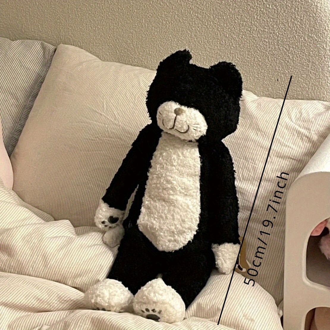 Chami Cat Doll Plush Toy, Sleeping Cat Plushie, Children's Day and Birthday Gift