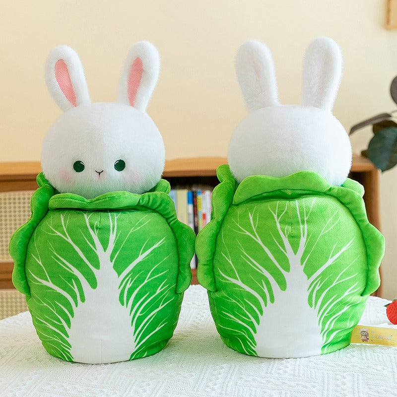 1pc Rabbit Plush Doll Suitable for Pets - Soft Huggable Cabbage Rabbit Toy, Cute Stuffed Animal Gift for Rabbits, Decor & Photography Prop, Cabbage-Themed for Breed Sizes, for Hugging & Cuddling