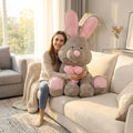 Sitting Posture Bonnie Rabbit Plushies • Easter Stuffed Animal Toy • Cute and Soft Rabbit with Long Ears • Suitable for Home Decoration, Boys and Girls • Christmas, Halloween, Birthday, Easter, Valentine's Day Gifts