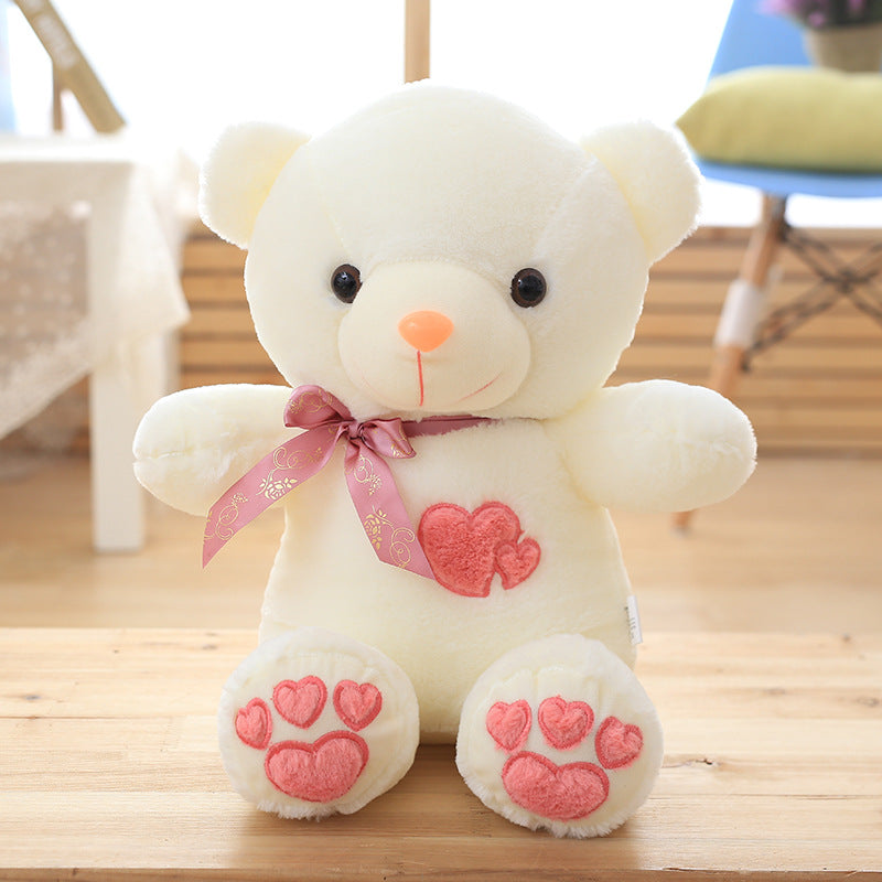 1pc 45cm\u002F17.71in Cute Heart-Shaped Sitting Teddy Bear Plush Toy | Soft Polyester Stuffed Doll Suitable for All Breed Sizes, Ideal for Gifts, Photo Props, & Pet Plush Doll