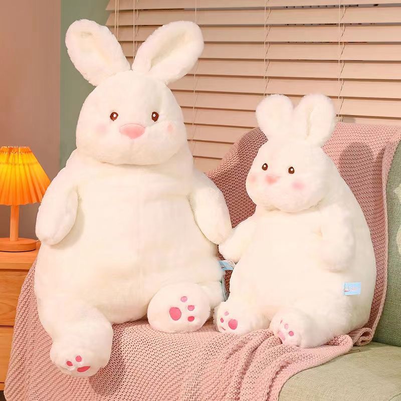 Plush Toy of a Soft, Fluffy, And Chubby Rabbit, Perfect for Dog Breeds - Safe And Non-Toxic, a Cuddly Gift for Puppies And Dogs, Ideal for Indoor Play,, And an Easter Gift for Your Dog