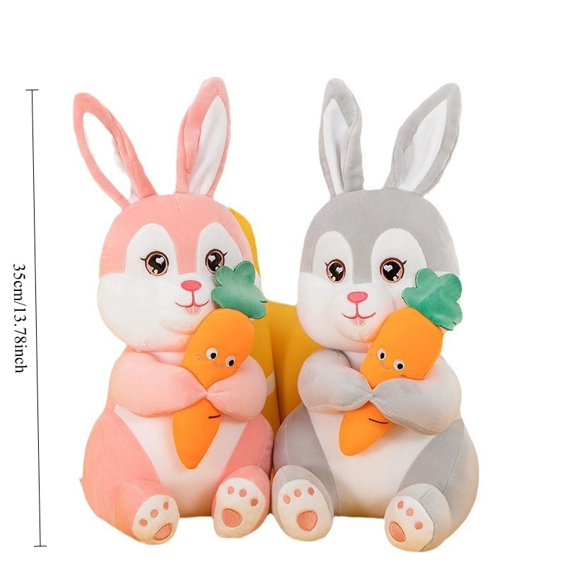 1pc Cute Rabbit and Dog Doll - A Realistic-looking, Soft and Cuddly Stuffed Toy Rabbit, 35cm\u002F 13.78 Inches in Length. Suitable for Various Dog Breeds and as a Pet Birthday Gift. It Is a Lovely Companion for Pets.