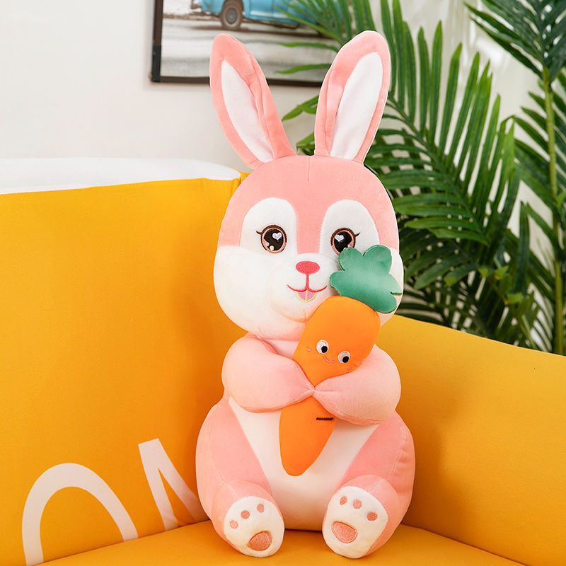 1pc Cute Rabbit and Dog Doll - A Realistic-looking, Soft and Cuddly Stuffed Toy Rabbit, 35cm\u002F 13.78 Inches in Length. Suitable for Various Dog Breeds and as a Pet Birthday Gift. It Is a Lovely Companion for Pets.