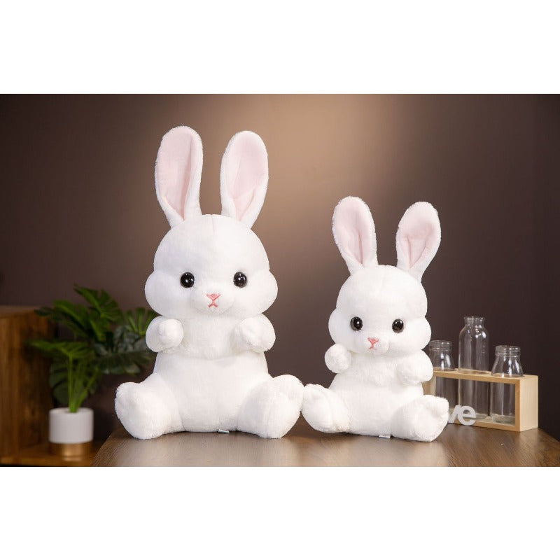 1pc 45cm\u002F17.71in Rabbit Toy Suitable for Biting & Indoor Play - Soft Polyester-Filled Sitting Upright Ear Bunny Doll, Silent Chewable Dog Toy for Puppies, Chewable Gift for Breed Dogs, New Year & Festival Present