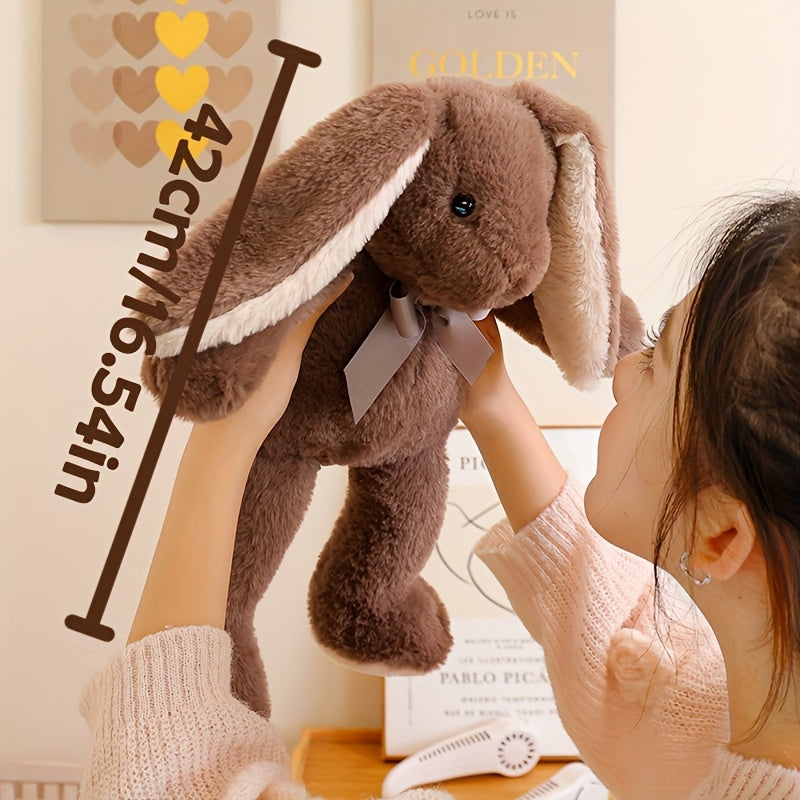 WOOFABLE Giant 42cm\u002F16.54in Plush Rabbit Stuffed Animal - Soft Huggable Cute Bunny with Fluffy Ears & Paws, Bedtime Companion, Christmas\u002FHalloween\u002F Birthday Gift for & (Unisex), Christmas Decor