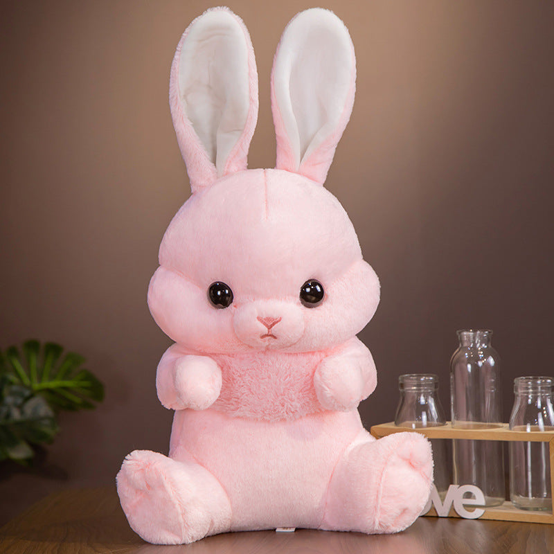 1pc 45cm\u002F17.71in Rabbit Toy Suitable for Biting & Indoor Play - Soft Polyester-Filled Sitting Upright Ear Bunny Doll, Silent Chewable Dog Toy for Puppies, Chewable Gift for Breed Dogs, New Year & Festival Present