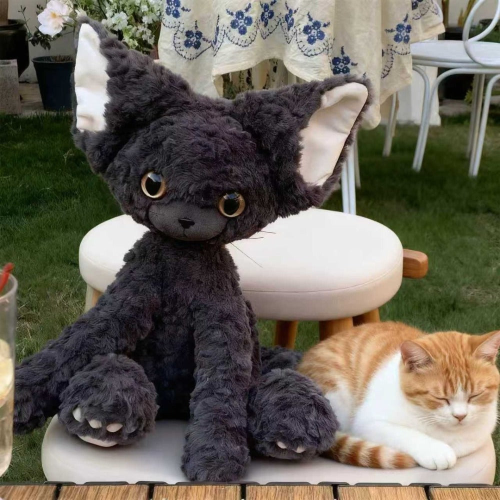 1pc Cute and Adorable Plush Black Cat Toy | Beloved Plush Cat Gift for Pets, Suitable for Medium Breeds