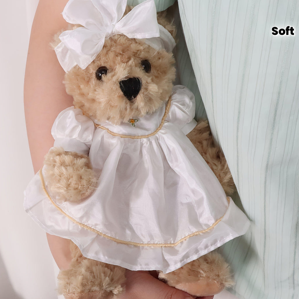 Small Soft Teddy Bear with Clothes, Cute Cartoon Stuffed Animal Teddy Bear Cuddle Toys Baby Appease Toy Doll for Children