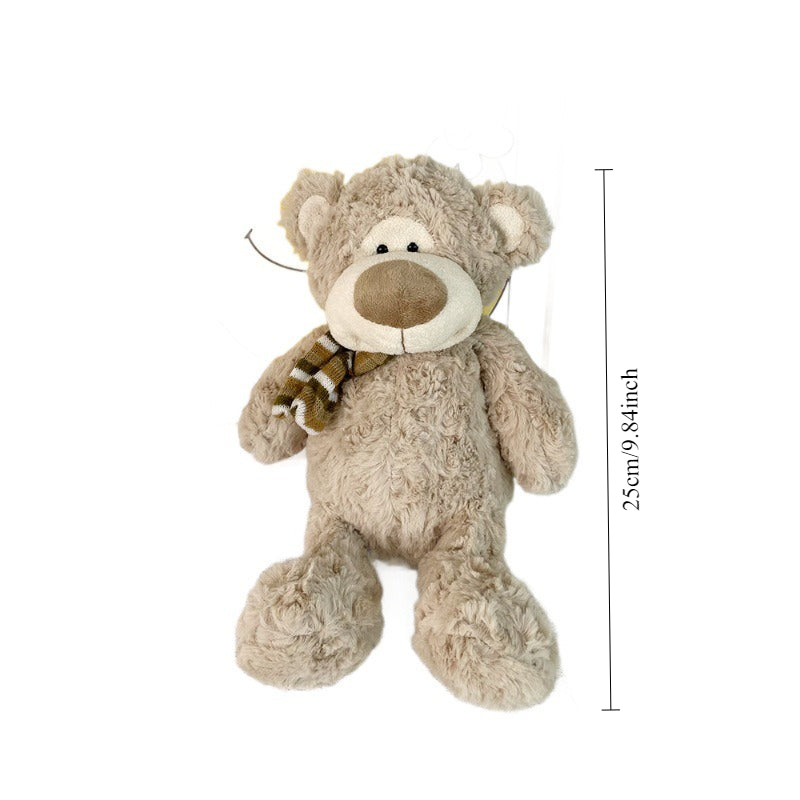 1pc a 25Cm\u002F9.84In Teddy Bear Doll Featuring a Creative Neck Scarf. This Soft, Polyester-Filled Toy Is Decor, Gifts for Pets, Photography Props, And Has a Playful Design, Making It an Ideal Plush Companion for Pets