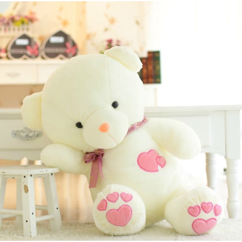 1pc 45cm\u002F17.71in Cute Heart-Shaped Sitting Teddy Bear Plush Toy | Soft Polyester Stuffed Doll Suitable for All Breed Sizes, Ideal for Gifts, Photo Props, & Pet Plush Doll