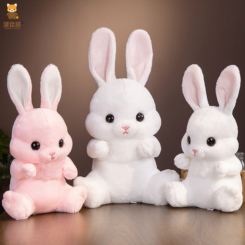 1pc 45cm\u002F17.71in Rabbit Toy Suitable for Biting & Indoor Play - Soft Polyester-Filled Sitting Upright Ear Bunny Doll, Silent Chewable Dog Toy for Puppies, Chewable Gift for Breed Dogs, New Year & Festival Present