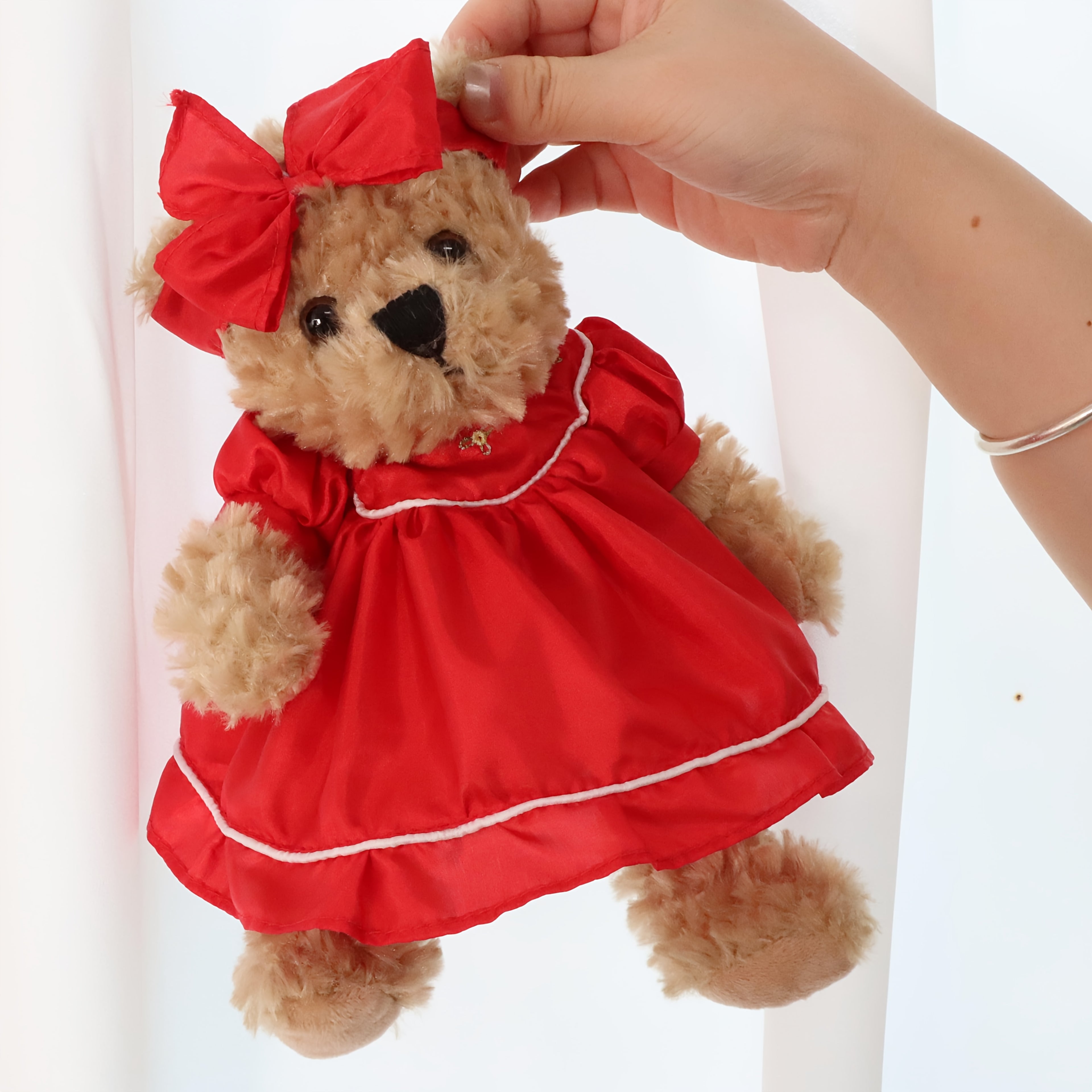 Small Soft Teddy Bear with Clothes, Cute Cartoon Stuffed Animal Teddy Bear Cuddle Toys Baby Appease Toy Doll for Children