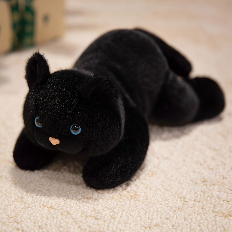 Adorable Cat Plush Toy Ultra-Soft Stuffed Animals Grey\u002FBlack\u002FTabby\u002FCalico Designs for Nursery Decor & Cat Lover Gifts