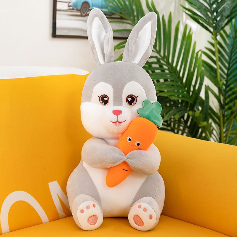 1pc Cute Rabbit and Dog Doll - A Realistic-looking, Soft and Cuddly Stuffed Toy Rabbit, 35cm\u002F 13.78 Inches in Length. Suitable for Various Dog Breeds and as a Pet Birthday Gift. It Is a Lovely Companion for Pets.