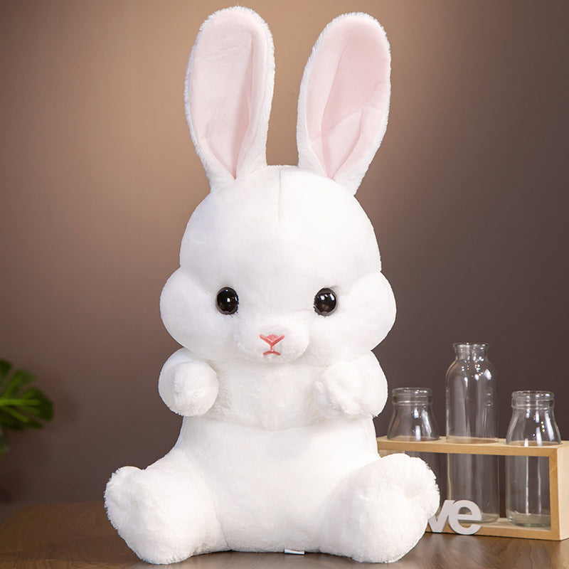 1pc 45cm\u002F17.71in Rabbit Toy Suitable for Biting & Indoor Play - Soft Polyester-Filled Sitting Upright Ear Bunny Doll, Silent Chewable Dog Toy for Puppies, Chewable Gift for Breed Dogs, New Year & Festival Present