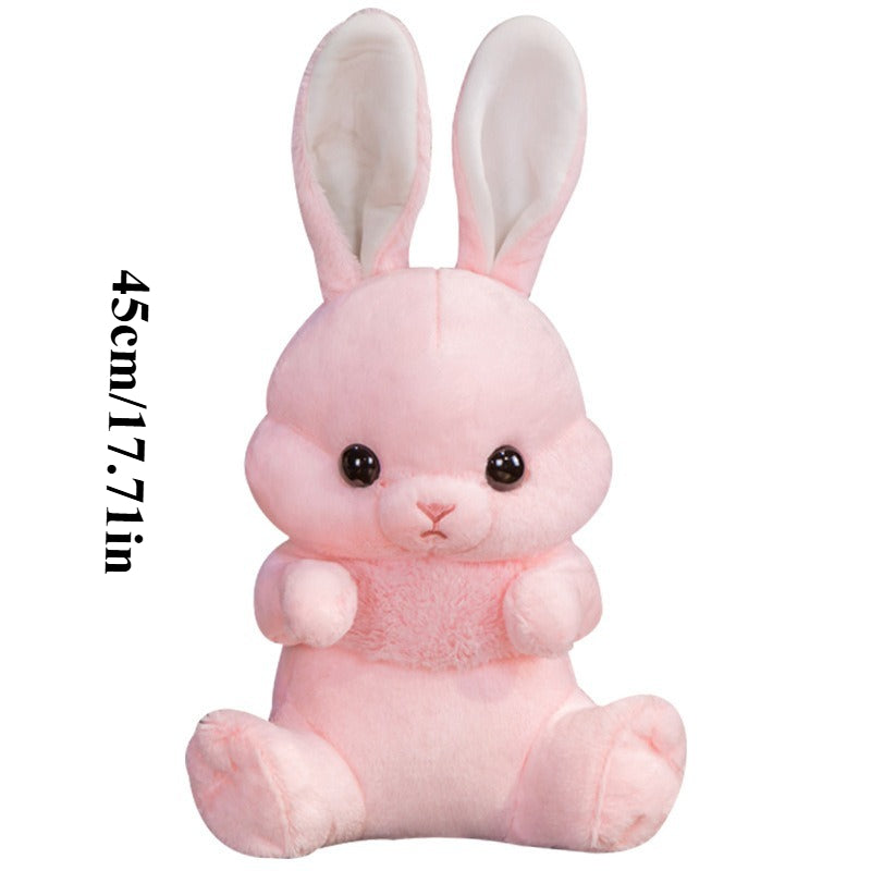 1pc 45cm\u002F17.71in Rabbit Toy Suitable for Biting & Indoor Play - Soft Polyester-Filled Sitting Upright Ear Bunny Doll, Silent Chewable Dog Toy for Puppies, Chewable Gift for Breed Dogs, New Year & Festival Present