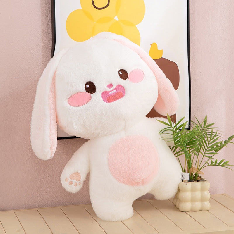 1pc Rabbit Plush Doll - Ultra-Soft Cuddly Stuffed Animal, Cute Smiling Face Suitable for Pet Birthday Gifts, Party Decor & Photography Props, Suitable for Pets &