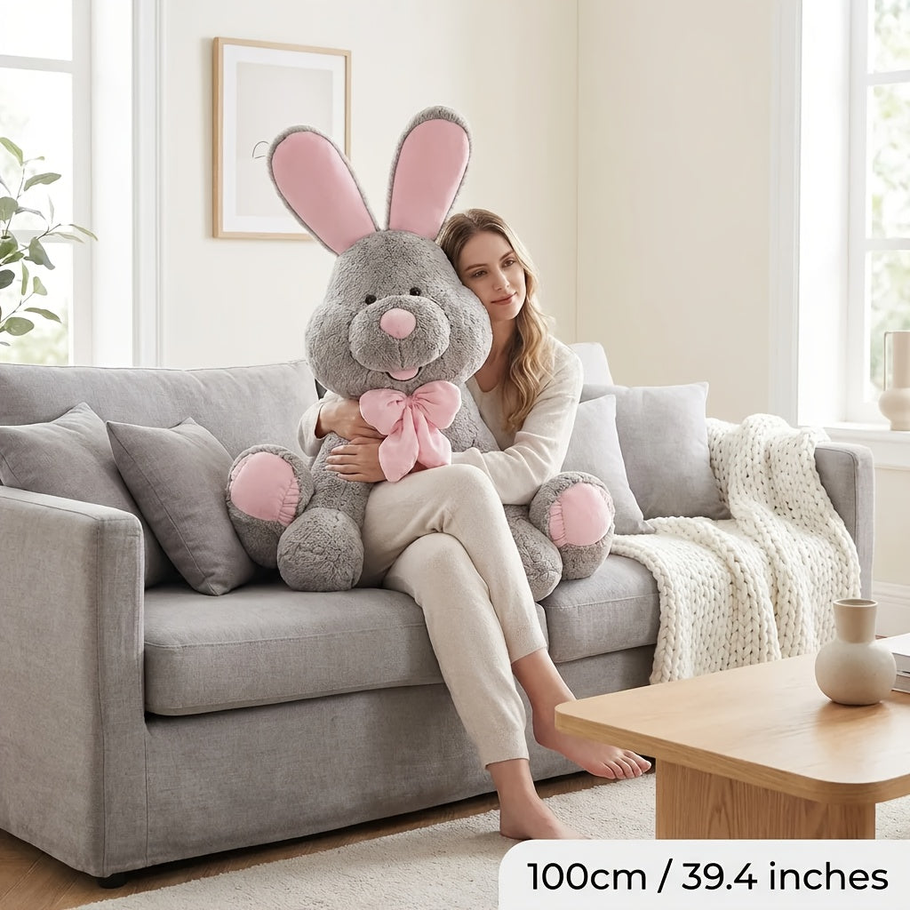 Sitting Posture Bonnie Rabbit Plushies • Easter Stuffed Animal Toy • Cute and Soft Rabbit with Long Ears • Suitable for Home Decoration, Boys and Girls • Christmas, Halloween, Birthday, Easter, Valentine's Day Gifts