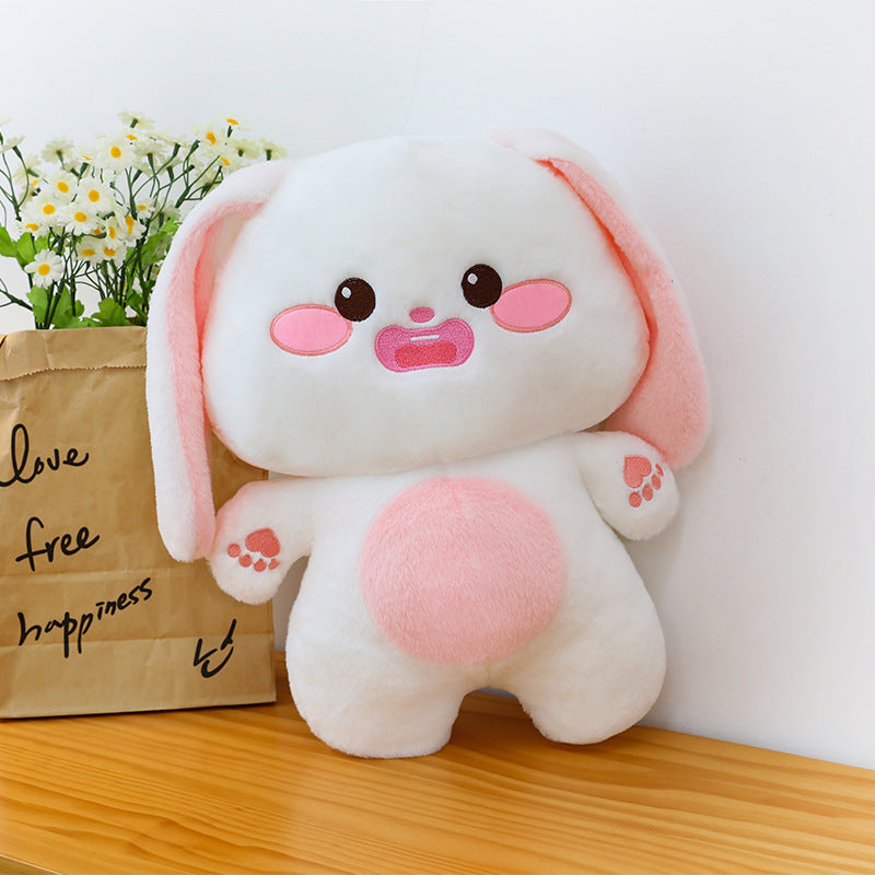 One Rabbit Plush Toy - Extremely Soft And Cuddly Stuffed Animal, Adorable Smiling Face Perfect for Pet Birthday Presents, Party Decorations & Photography Props, Ideal for Pets &