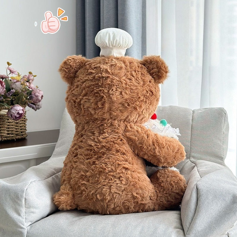 1Pcs2026, Cute Cake Bear Plush Toy, Pillow Candle Bear Doll, Dog Plush Toy, Plush Toy, Ryan Bear Doll