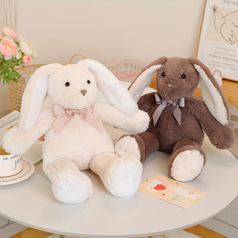 WOOFABLE Giant 42cm\u002F16.54in Plush Rabbit Stuffed Animal - Soft Huggable Cute Bunny with Fluffy Ears & Paws, Bedtime Companion, Christmas\u002FHalloween\u002F Birthday Gift for & (Unisex), Christmas Decor