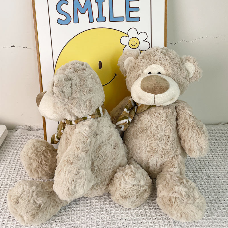 1pc a 25Cm\u002F9.84In Teddy Bear Doll Featuring a Creative Neck Scarf. This Soft, Polyester-Filled Toy Is Decor, Gifts for Pets, Photography Props, And Has a Playful Design, Making It an Ideal Plush Companion for Pets