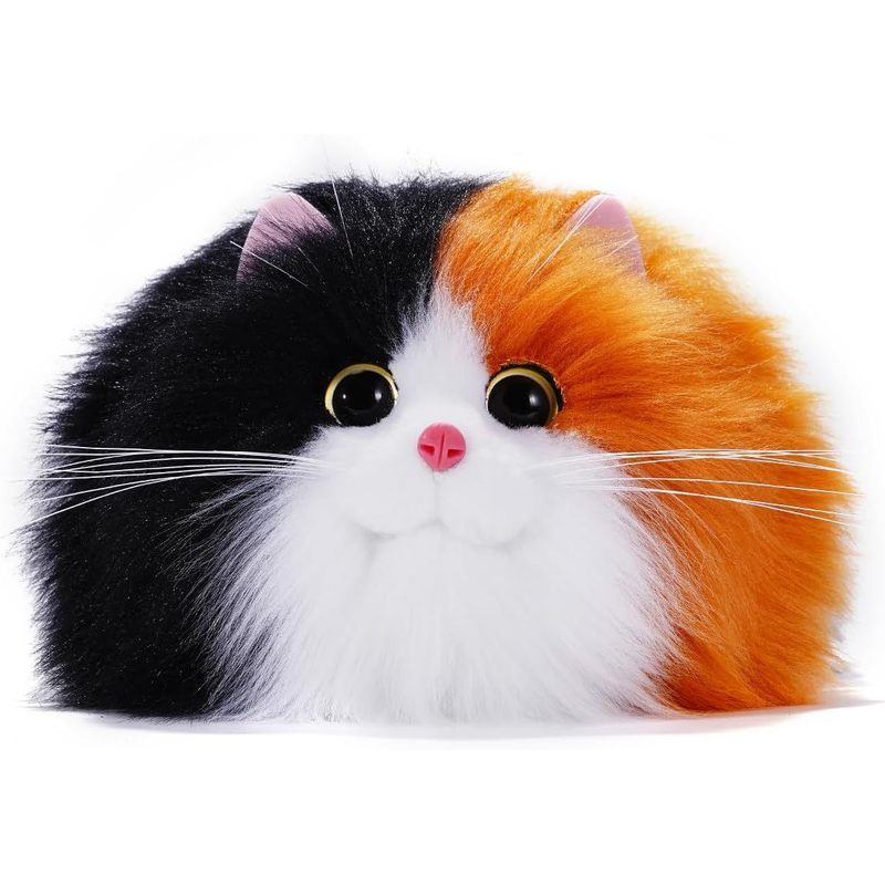 Cat Purse, Large Calico Cat Plush Shoulder Bag – Realistic Design, Soft and Fluffy – Wear as Crossbody, Handheld Purse, or Shoulder Bag – Unique Gift for Cat Lovers
