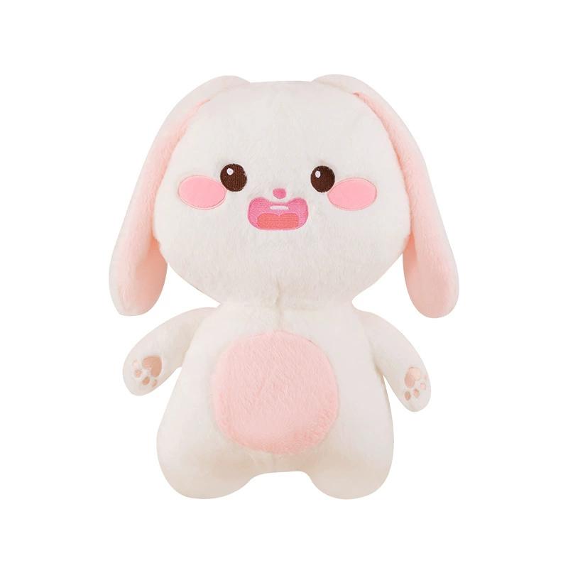 One Rabbit Plush Toy - Extremely Soft And Cuddly Stuffed Animal, Adorable Smiling Face Perfect for Pet Birthday Presents, Party Decorations & Photography Props, Ideal for Pets &