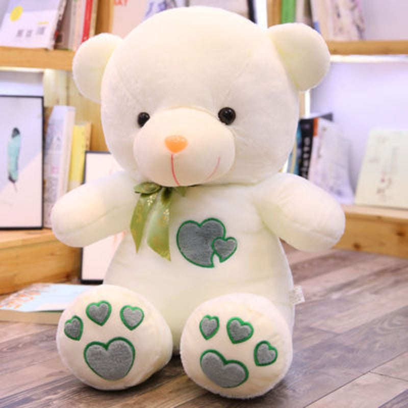 1pc 45cm\u002F17.71in Cute Heart-Shaped Sitting Teddy Bear Plush Toy | Soft Polyester Stuffed Doll Suitable for All Breed Sizes, Ideal for Gifts, Photo Props, & Pet Plush Doll