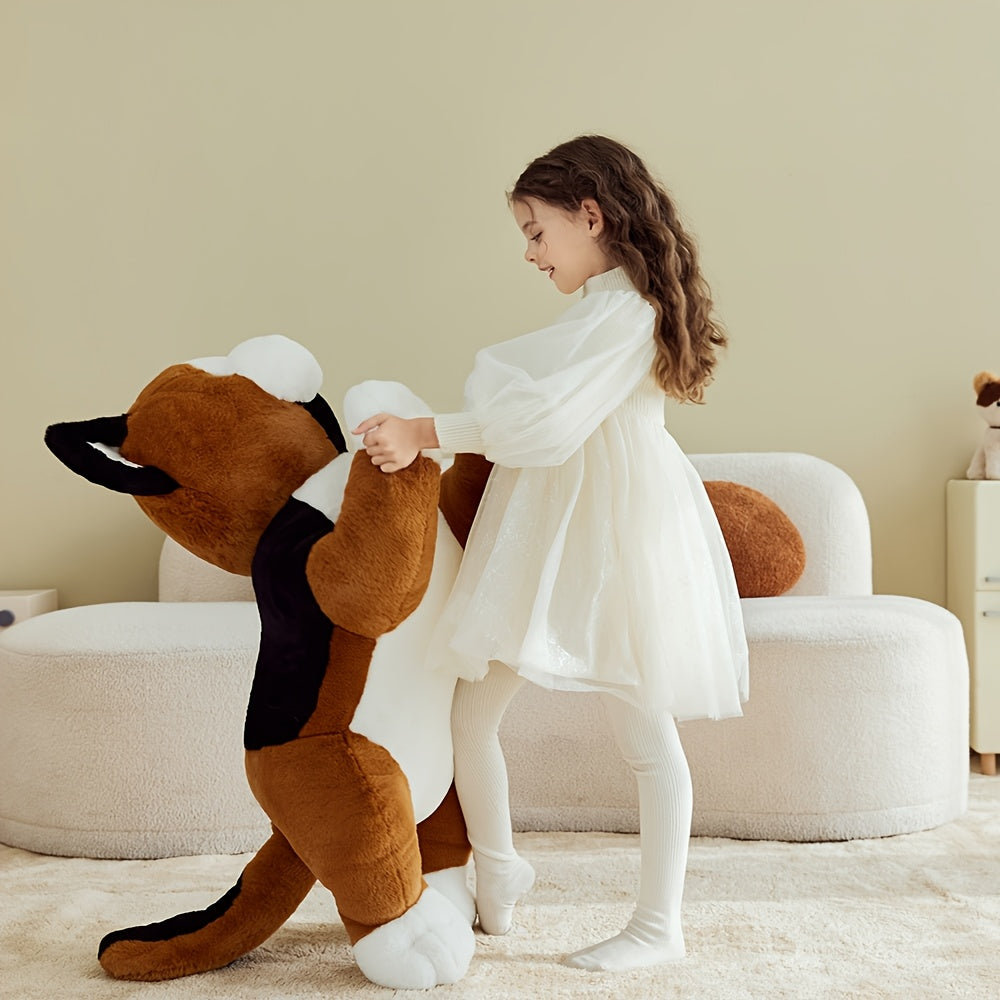 29 Inches Enormous Calico Cat Plush Toy | Jumbo Soft Polyester Stuffed Animal, Huge Size Cute Fluffy, Oversized Fat Plushie, Gifts For Kids