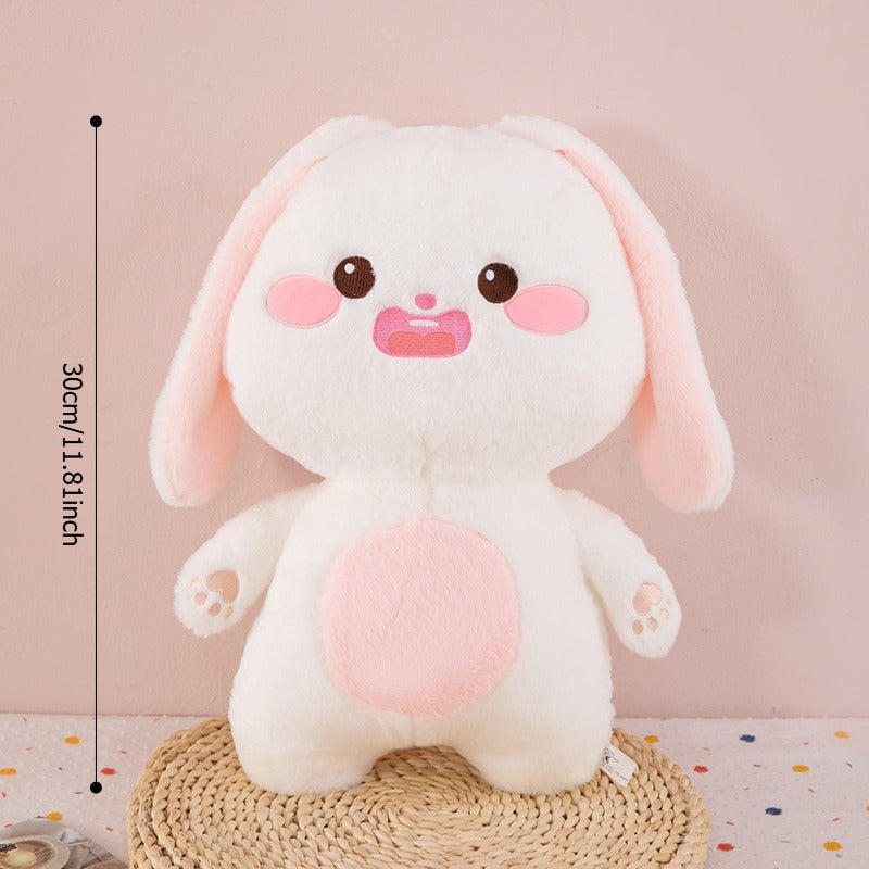 1pc Rabbit Plush Doll - Ultra-Soft Cuddly Stuffed Animal, Cute Smiling Face Suitable for Pet Birthday Gifts, Party Decor & Photography Props, Suitable for Pets &