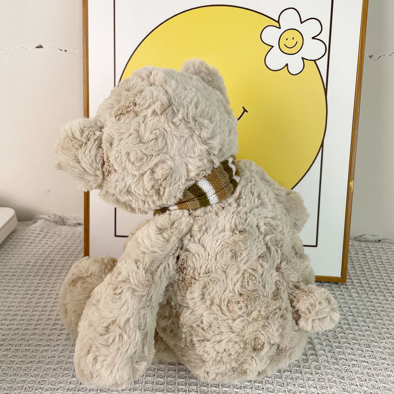 1pc a 25Cm\u002F9.84In Teddy Bear Doll Featuring a Creative Neck Scarf. This Soft, Polyester-Filled Toy Is Decor, Gifts for Pets, Photography Props, And Has a Playful Design, Making It an Ideal Plush Companion for Pets