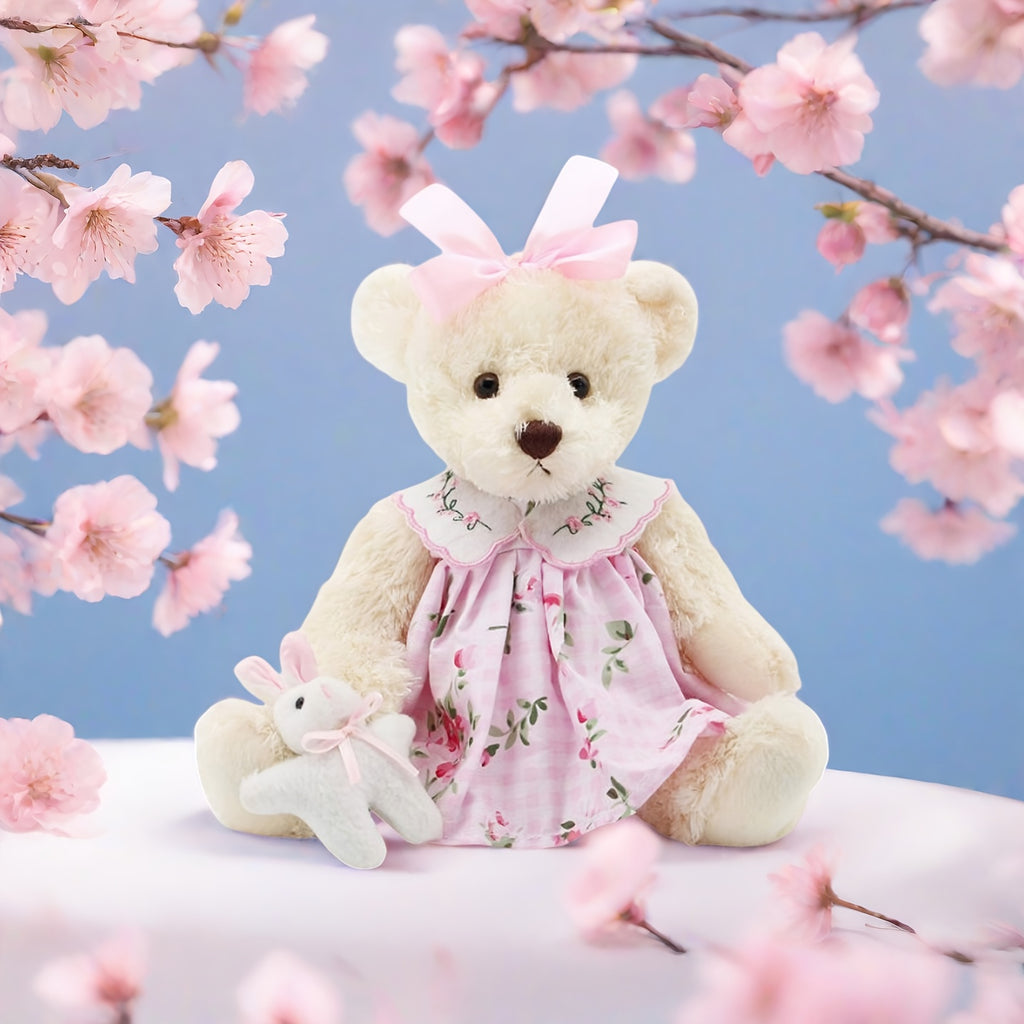 Small Soft Teddy Bear with Clothes, Cute Cartoon Stuffed Animal Teddy Bear Cuddle Toys Baby Appease Toy Doll for Children