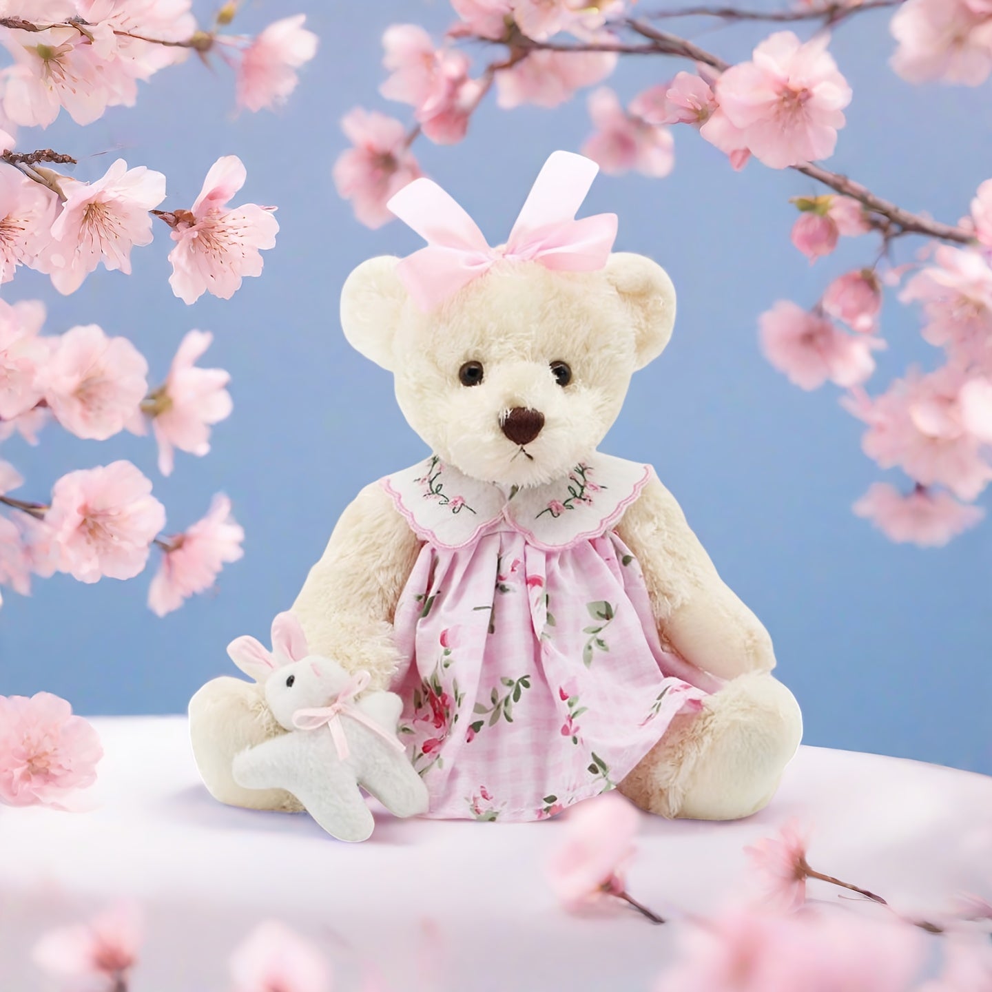 Small Soft Teddy Bear with Clothes, Cute Cartoon Stuffed Animal Teddy Bear Cuddle Toys Baby Appease Toy Doll for Children