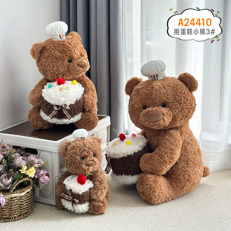 1Pcs2026, Cute Cake Bear Plush Toy, Pillow Candle Bear Doll, Dog Plush Toy, Plush Toy, Ryan Bear Doll
